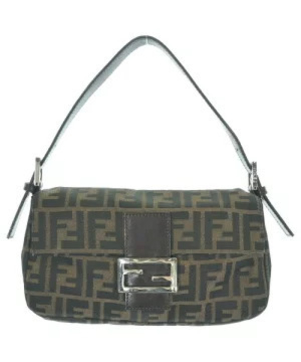 Fendi Zucca FF Canvas Chef Shoulder Bag tobacco brown